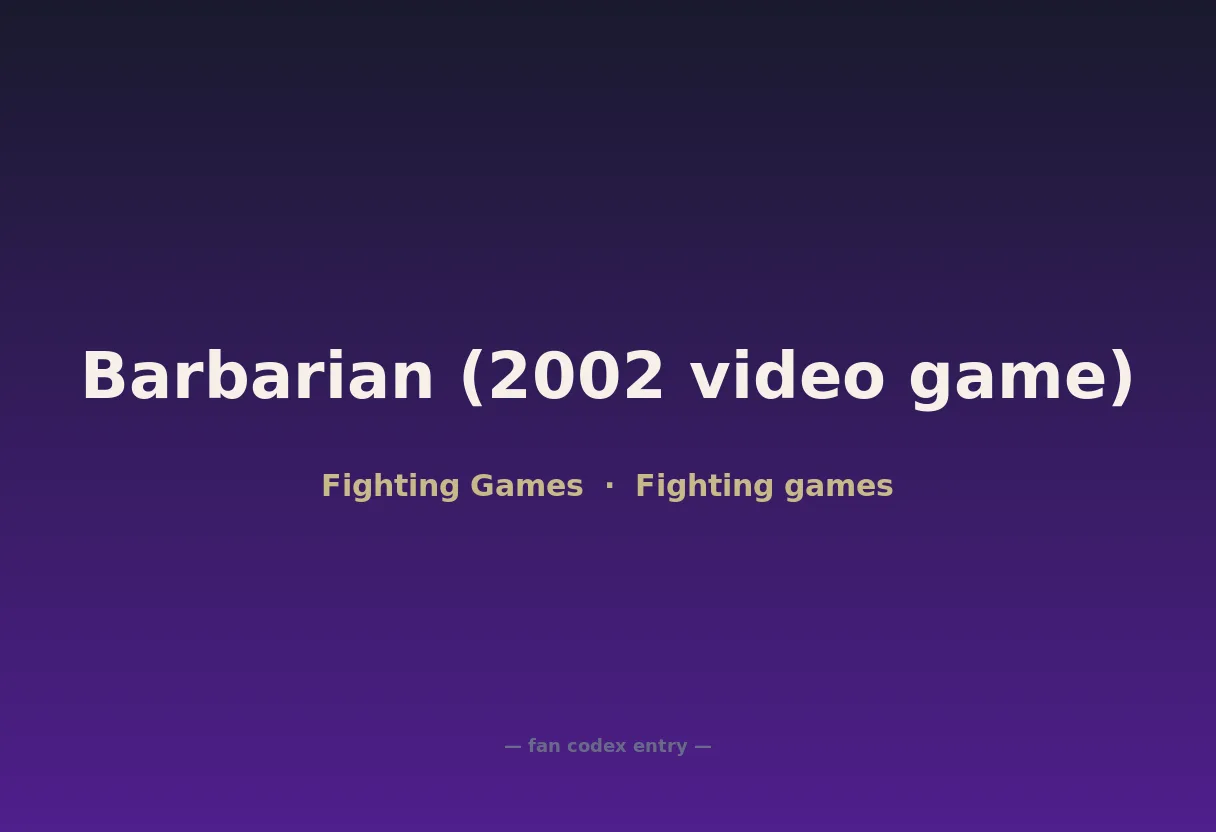 Barbarian (2002 video game)