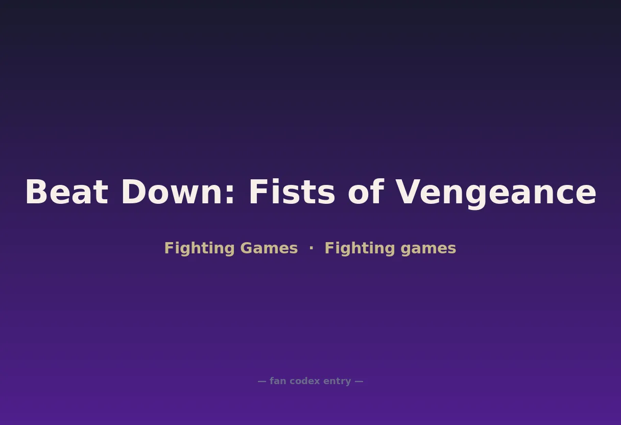 Beat Down: Fists of Vengeance