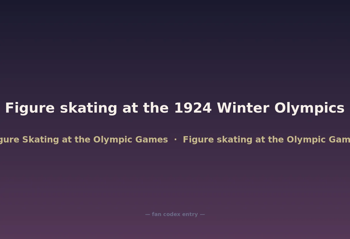 Figure skating at the 1924 Winter Olympics