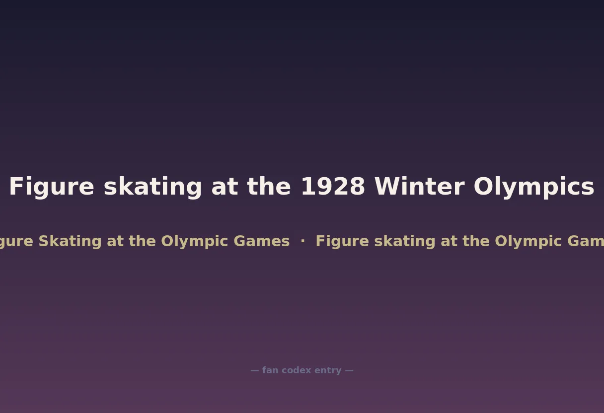 Figure skating at the 1928 Winter Olympics