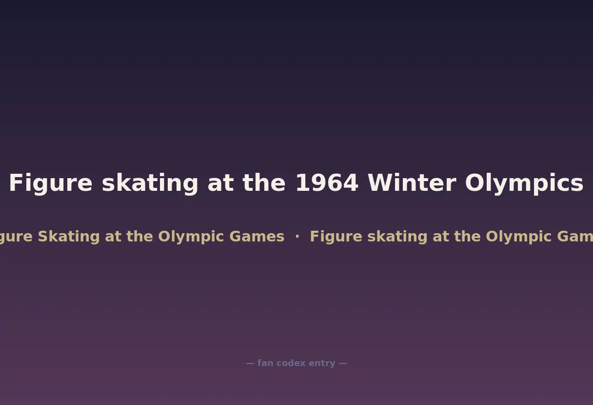 Figure skating at the 1964 Winter Olympics