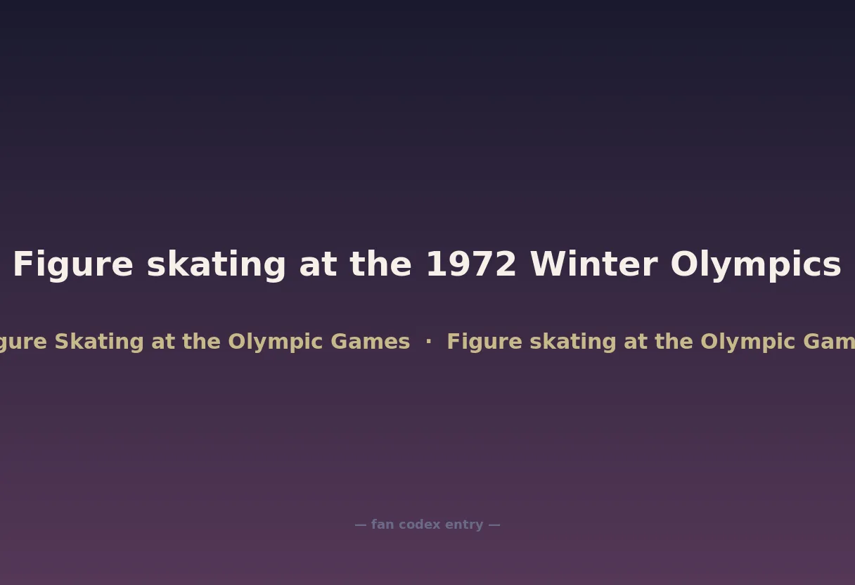 Figure skating at the 1972 Winter Olympics