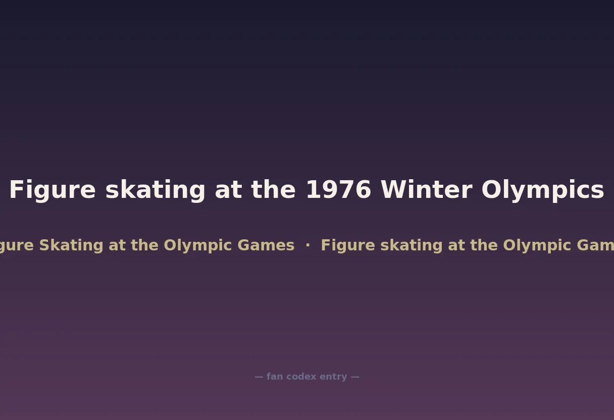Figure skating at the 1976 Winter Olympics