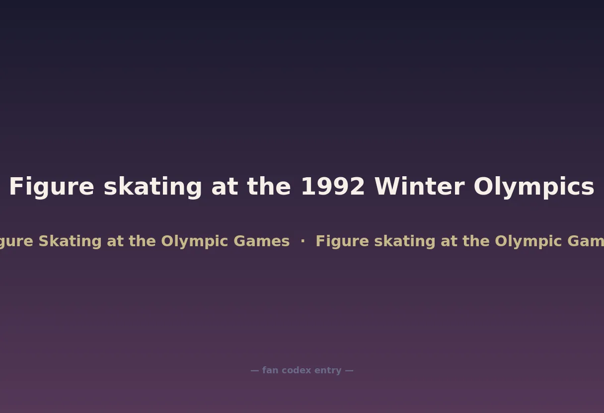 Figure skating at the 1992 Winter Olympics
