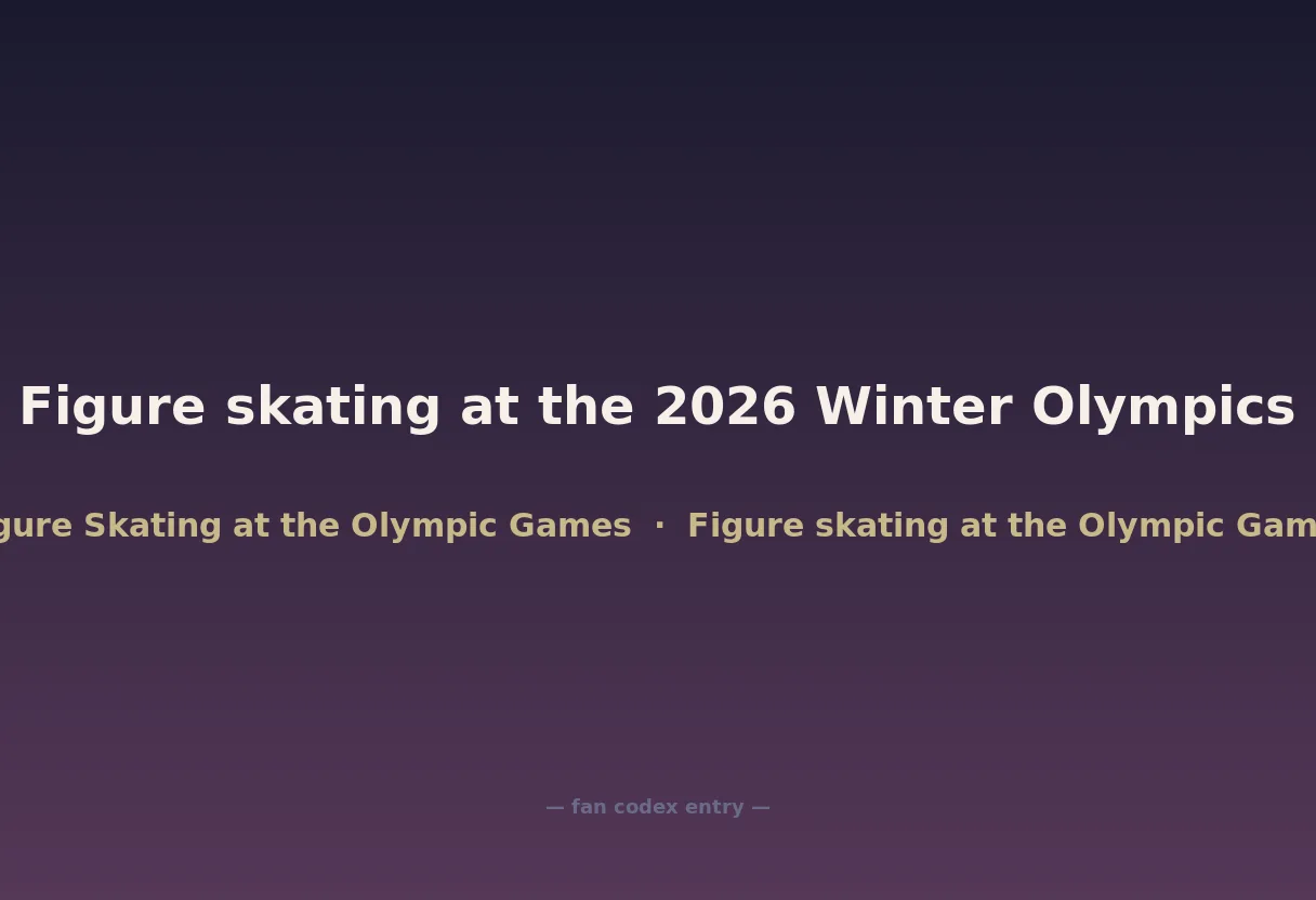Figure skating at the 2026 Winter Olympics