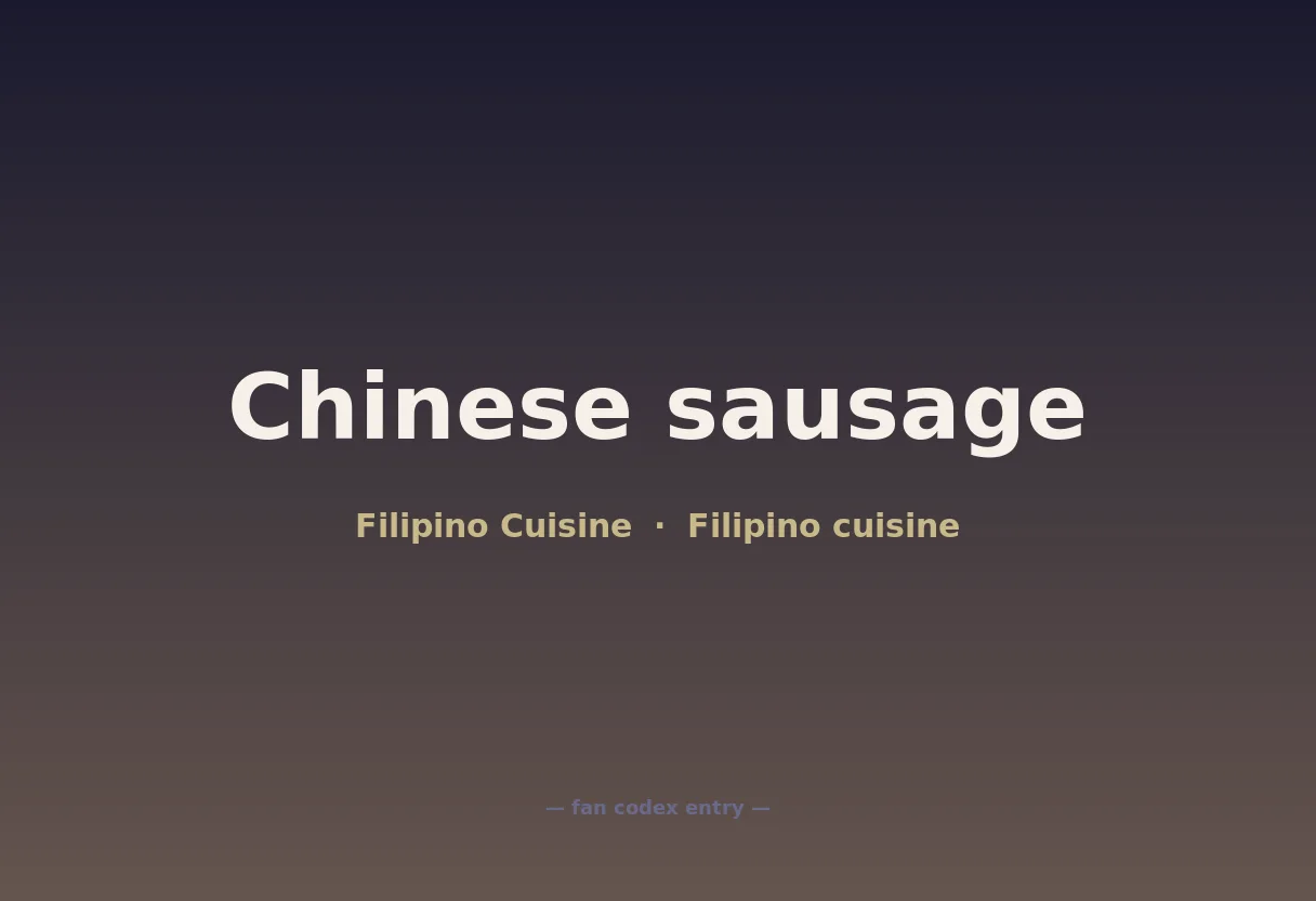 Chinese sausage