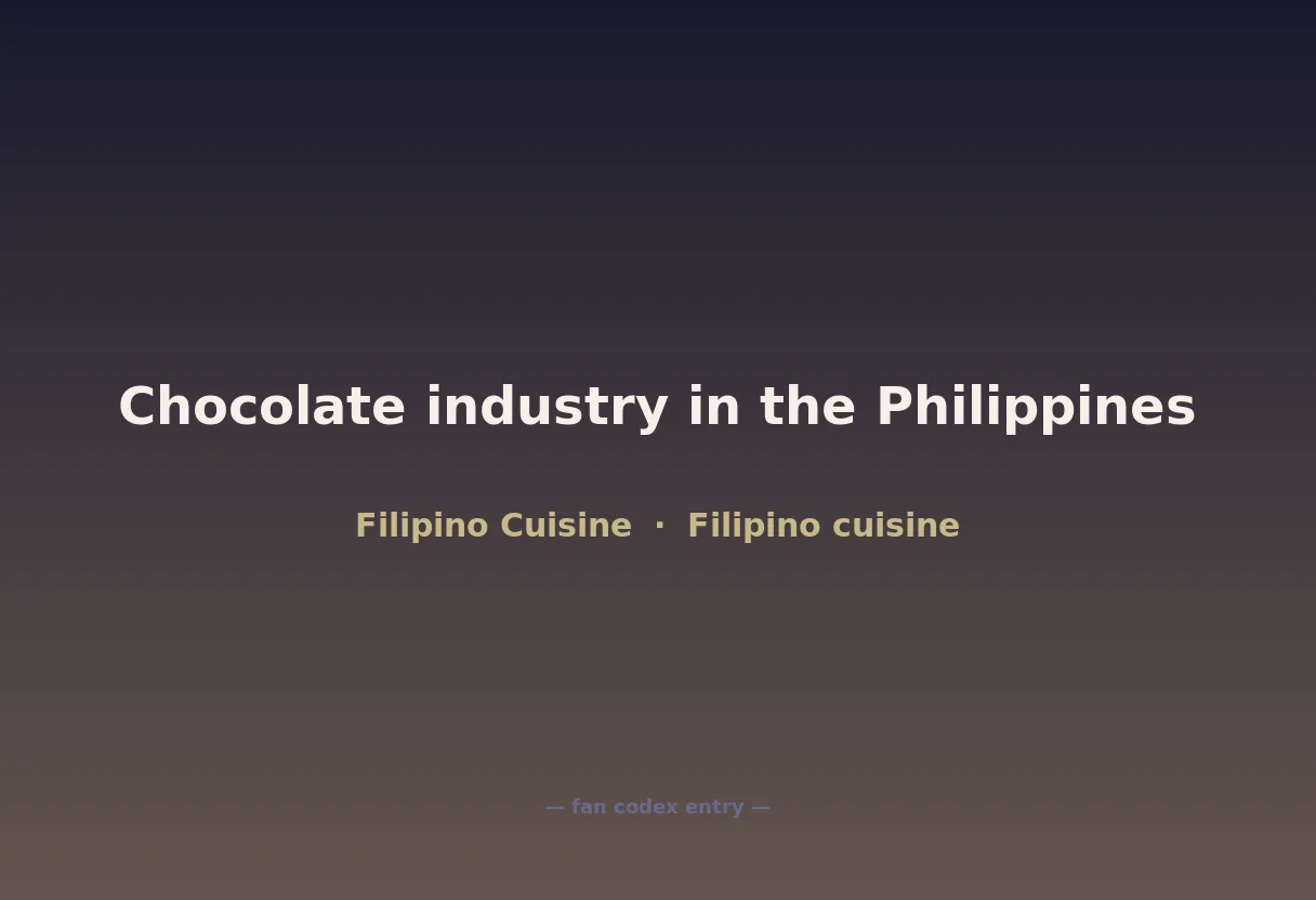 Chocolate industry in the Philippines