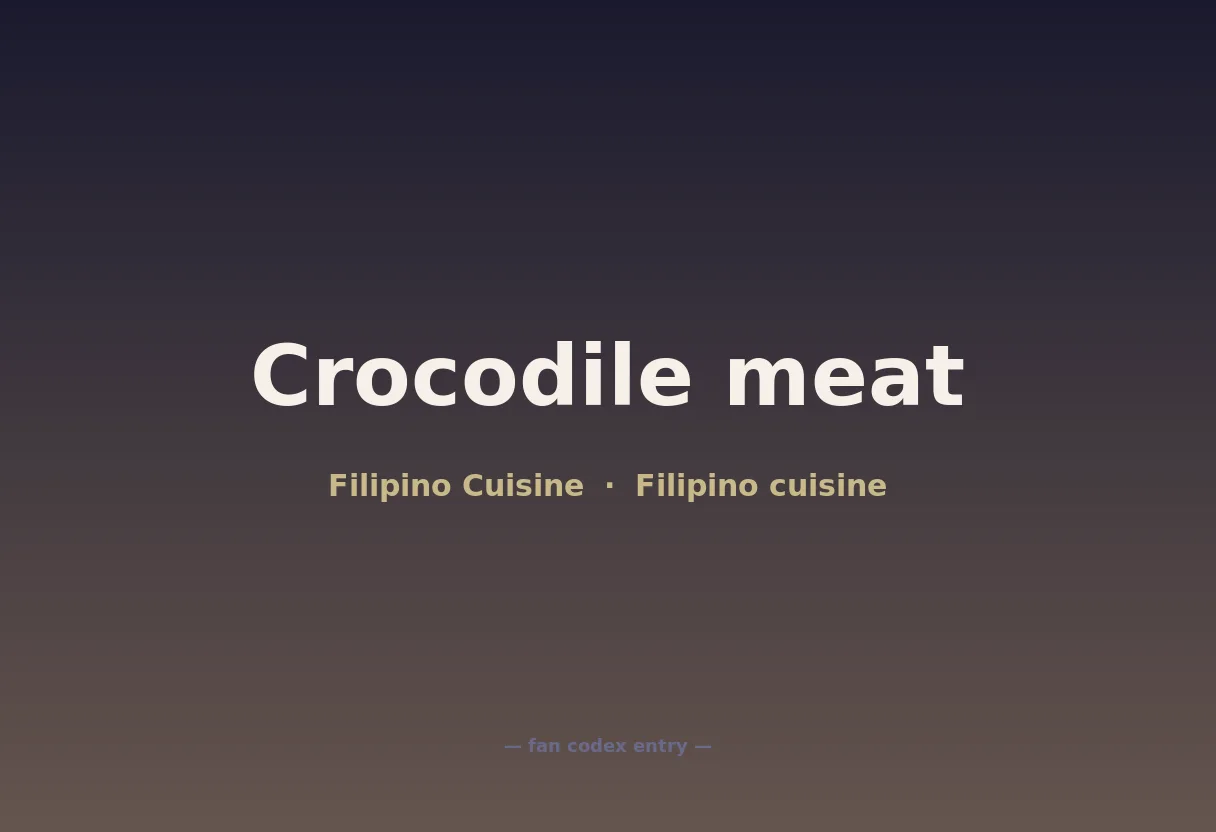 Crocodile meat
