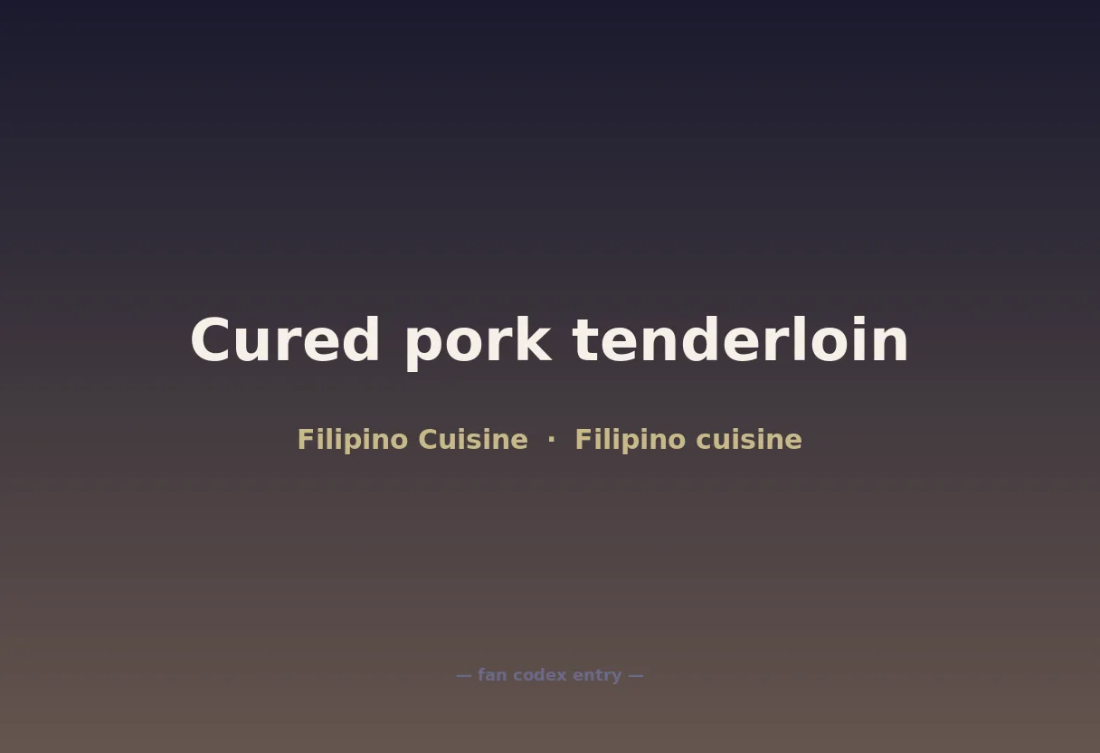 Cured pork tenderloin