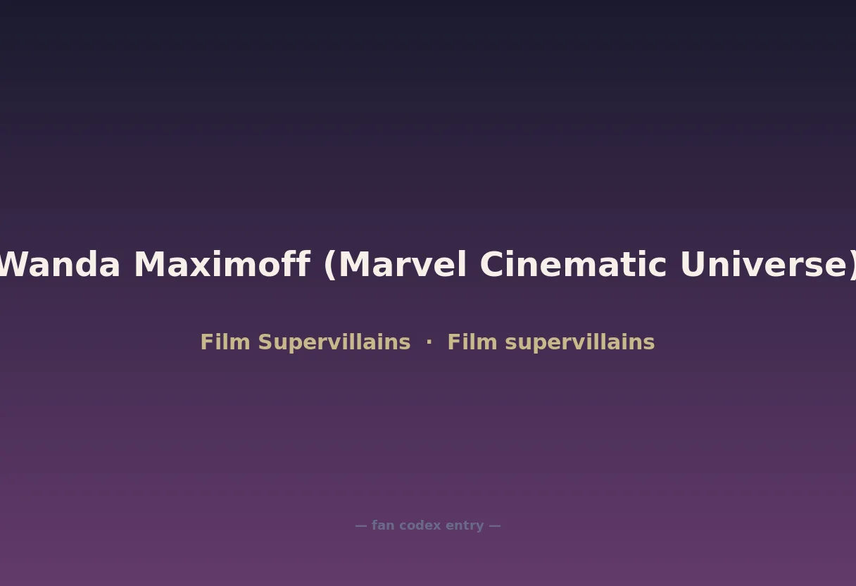 Wanda Maximoff (Marvel Cinematic Universe)