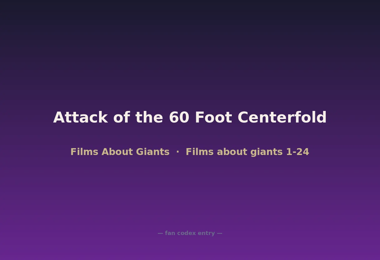 Attack of the 60 Foot Centerfold