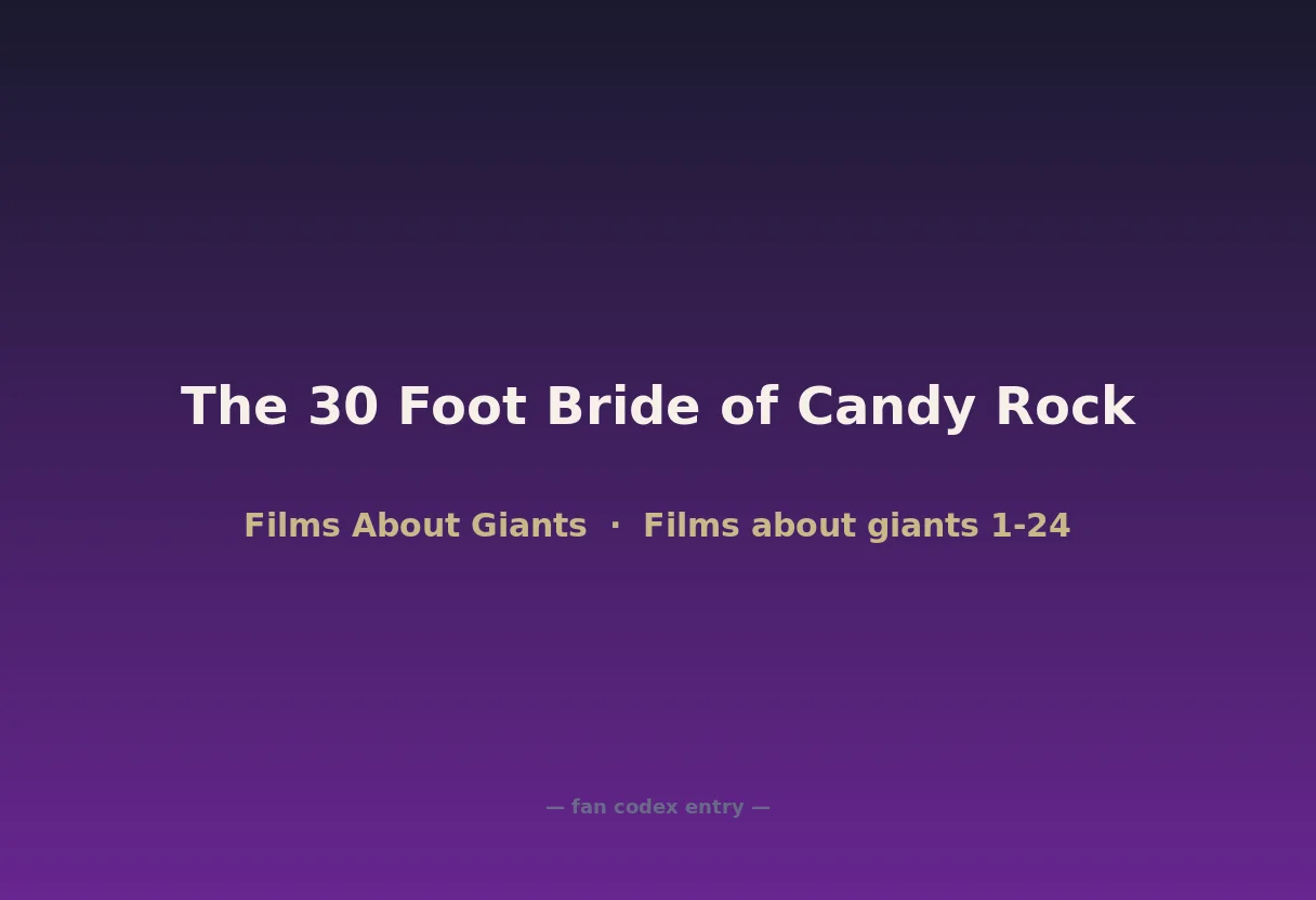 The 30 Foot Bride of Candy Rock
