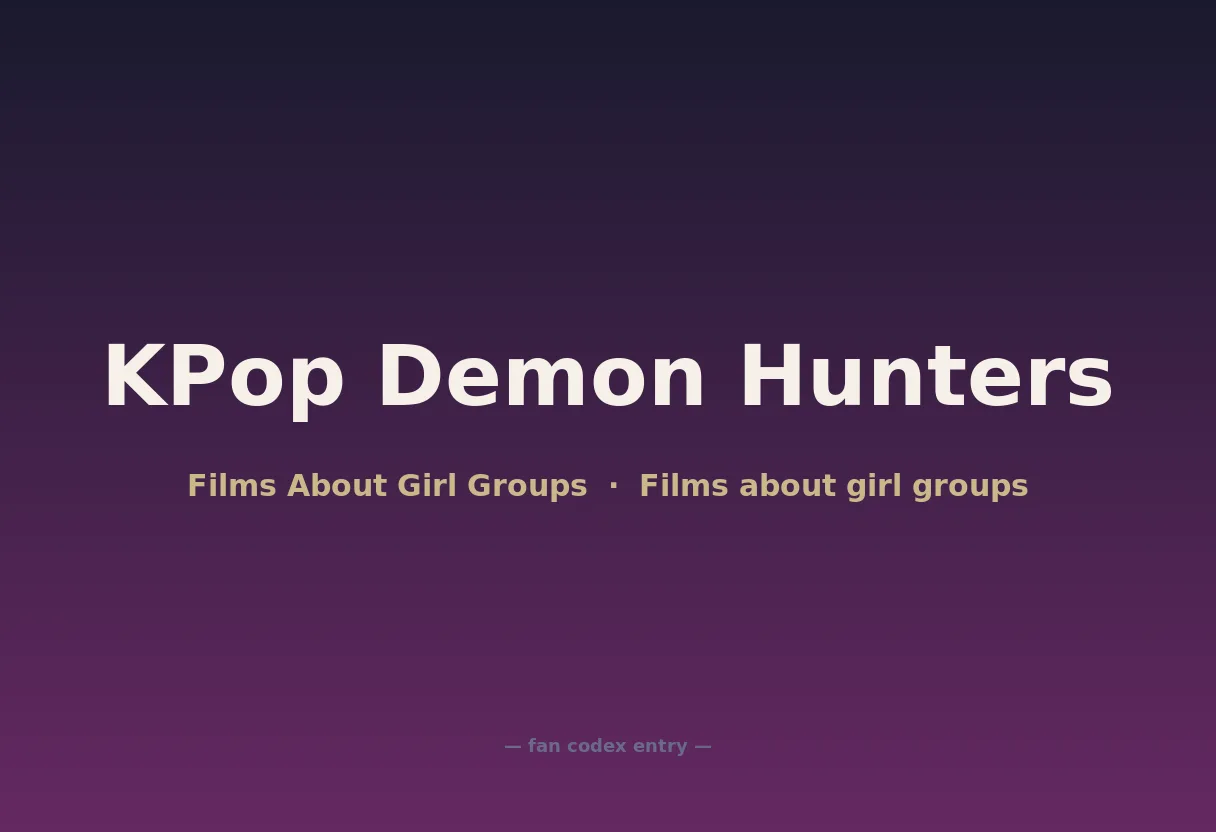 KPop Demon Hunters
