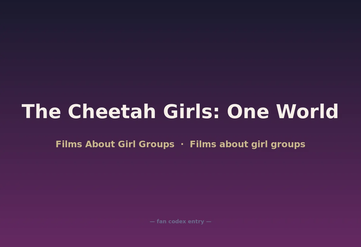 The Cheetah Girls: One World