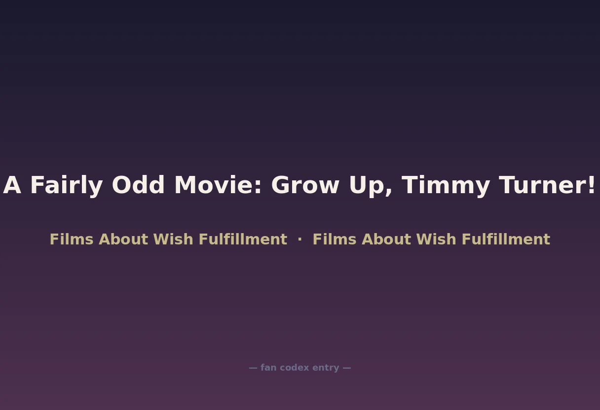A Fairly Odd Movie: Grow Up, Timmy Turner!