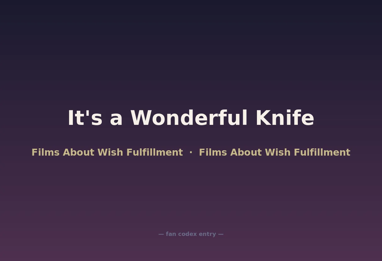 It's a Wonderful Knife