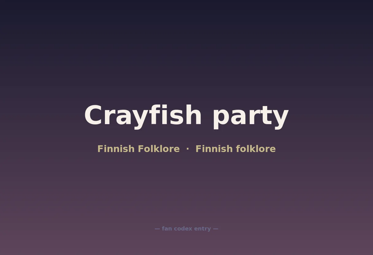 Crayfish party