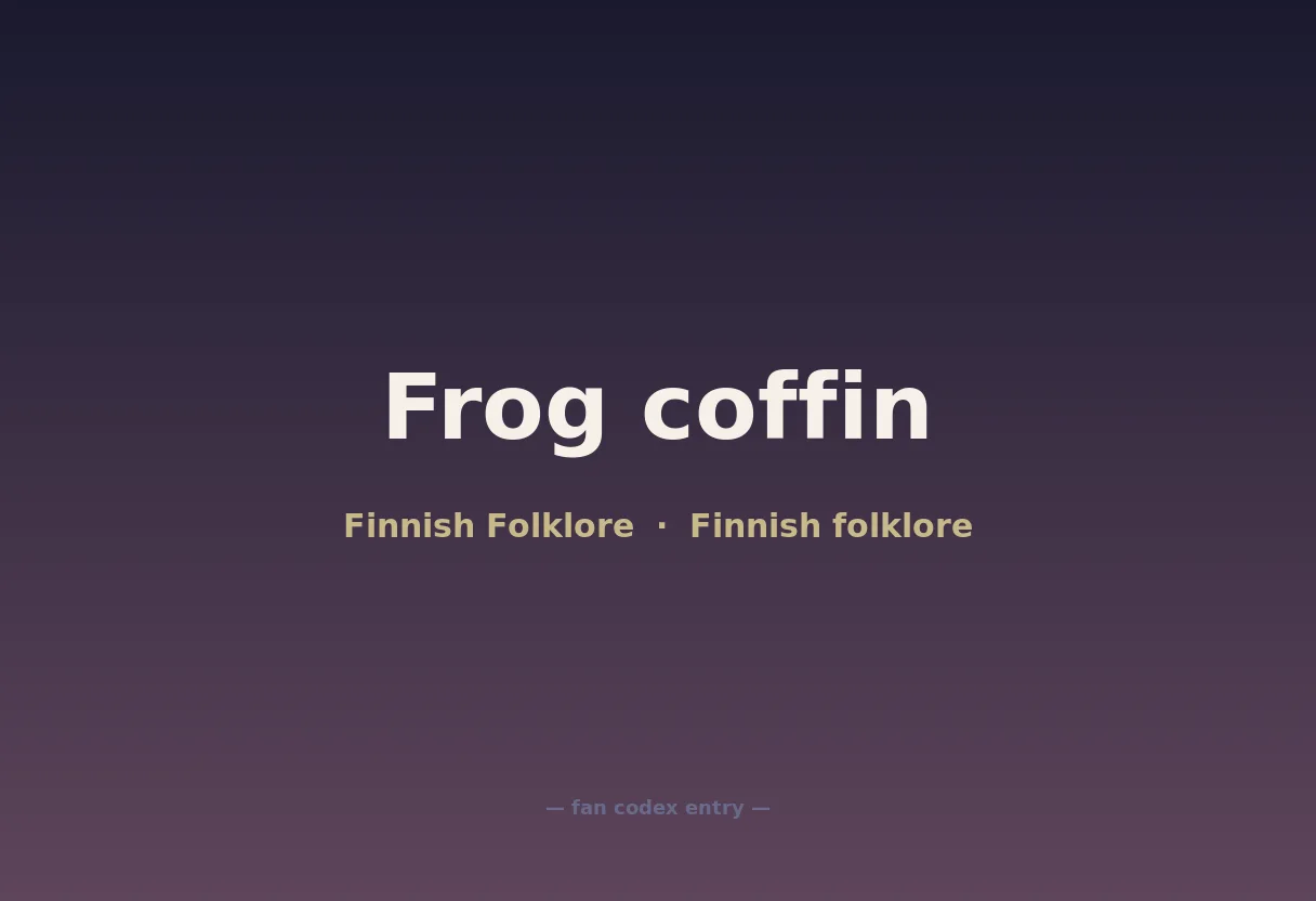 Frog coffin