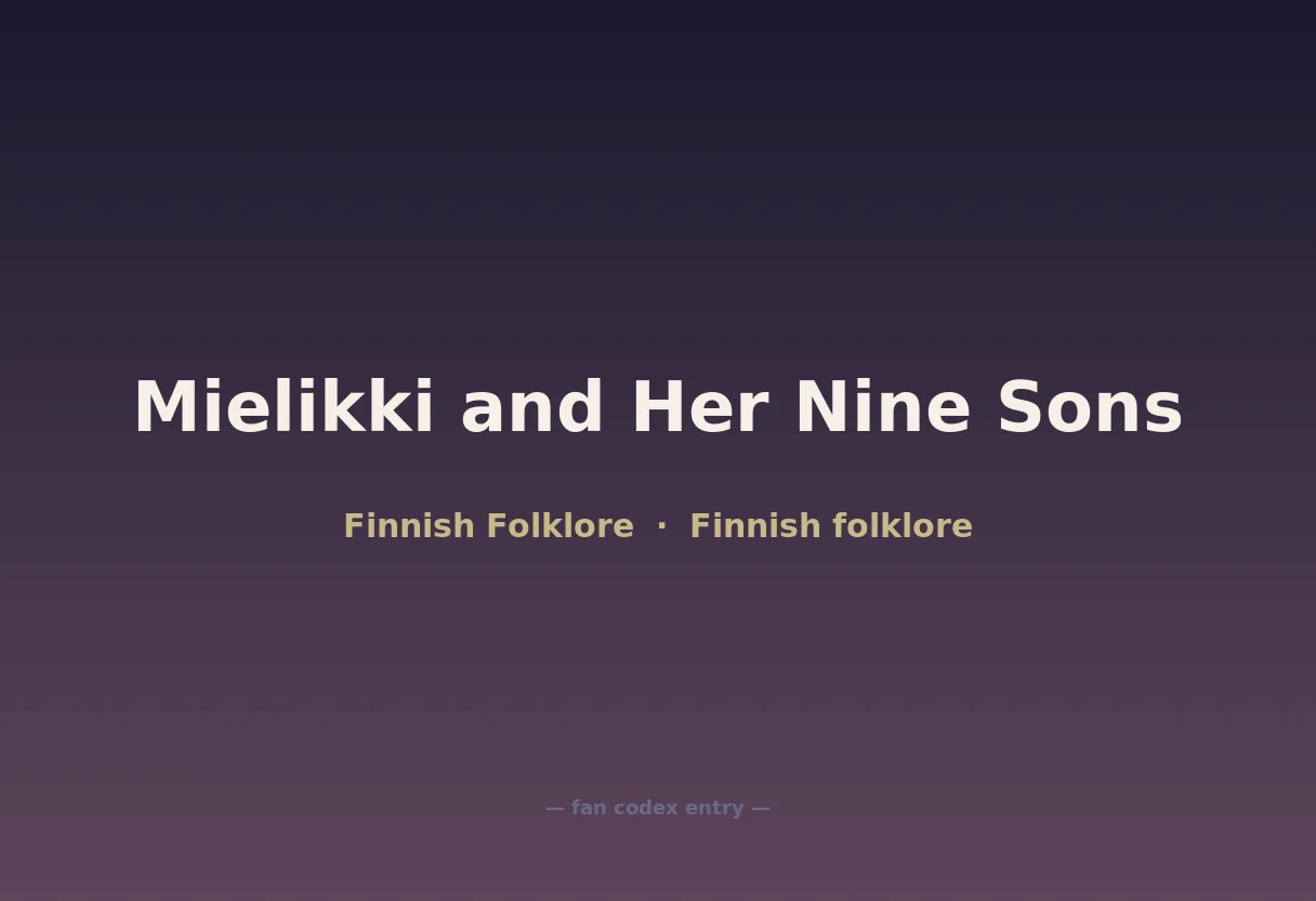Mielikki and Her Nine Sons