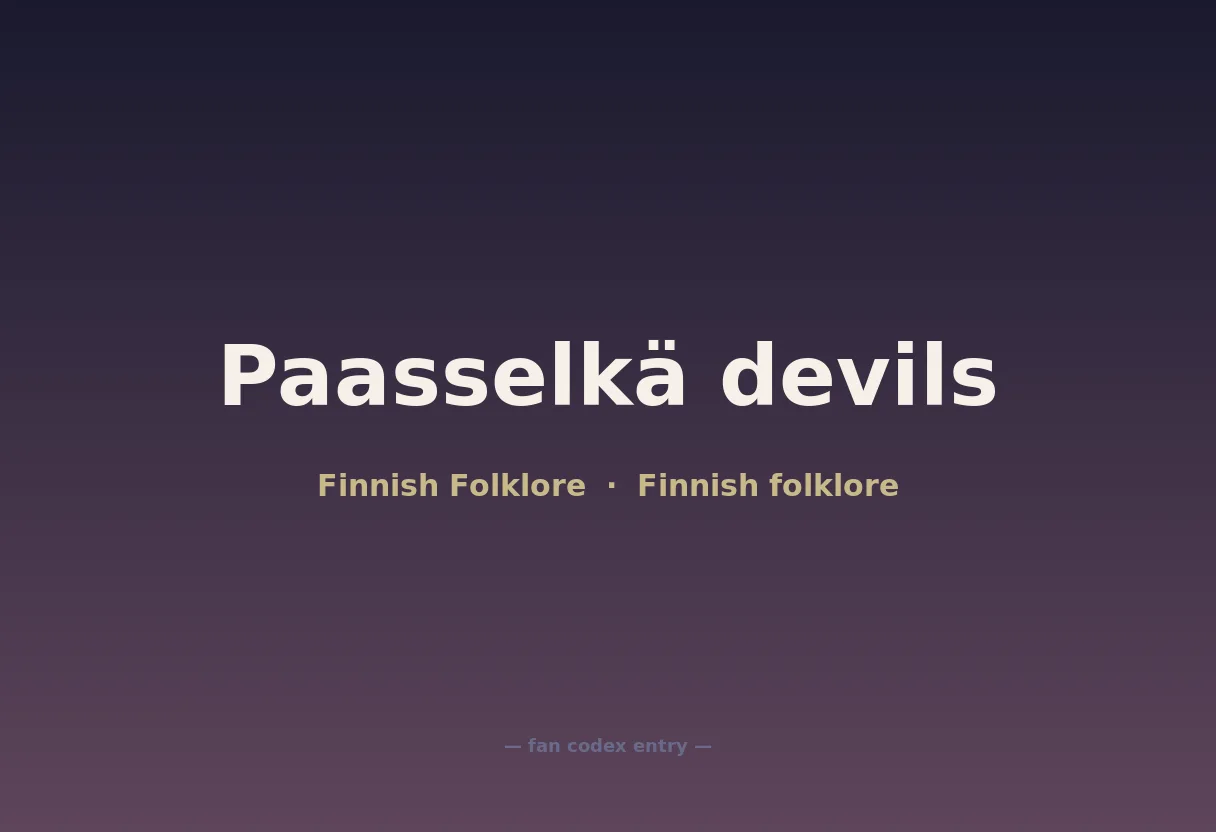 Paasselkä devils