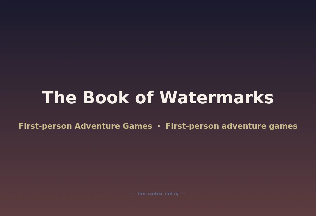 The Book of Watermarks