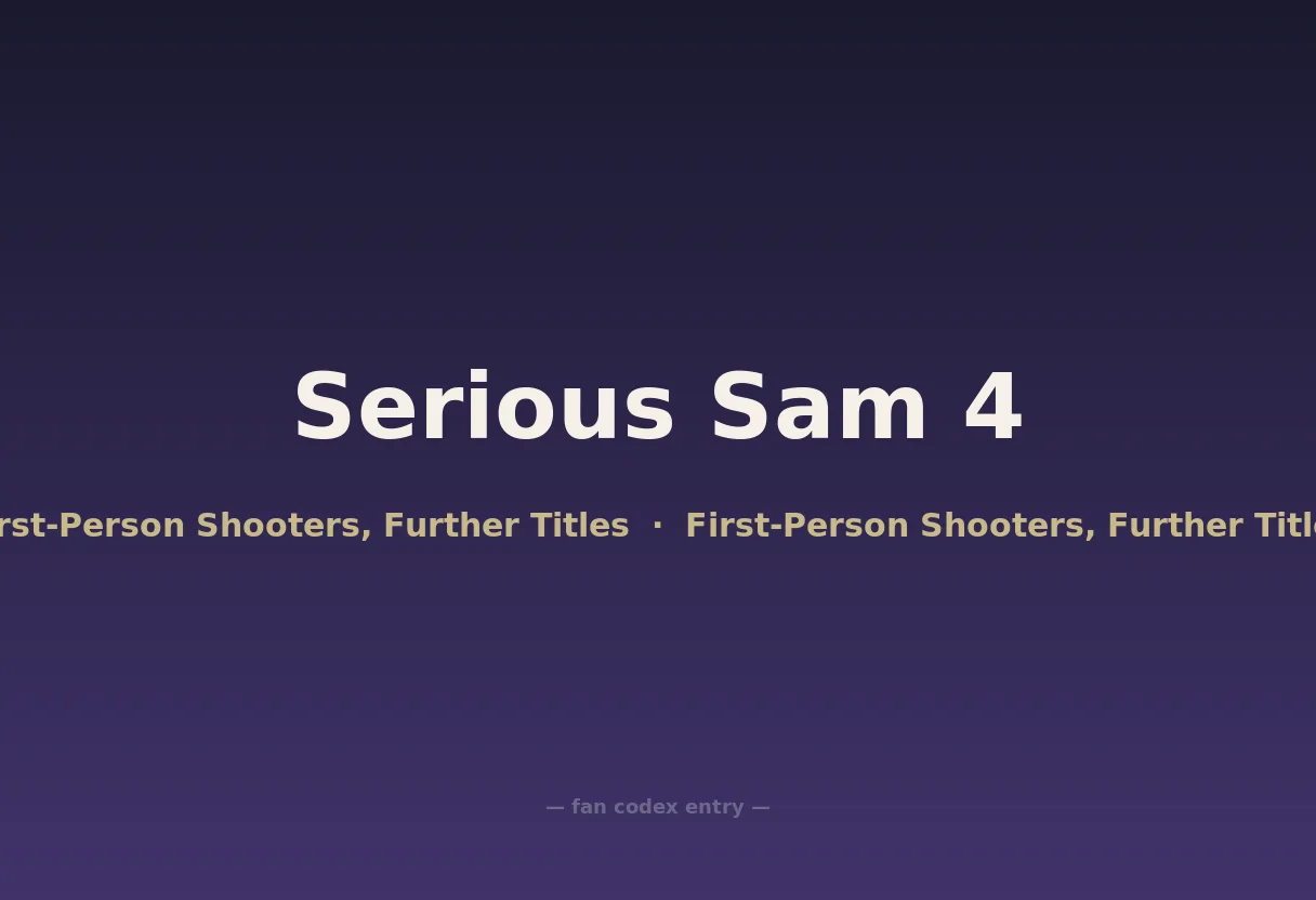 Serious Sam 4