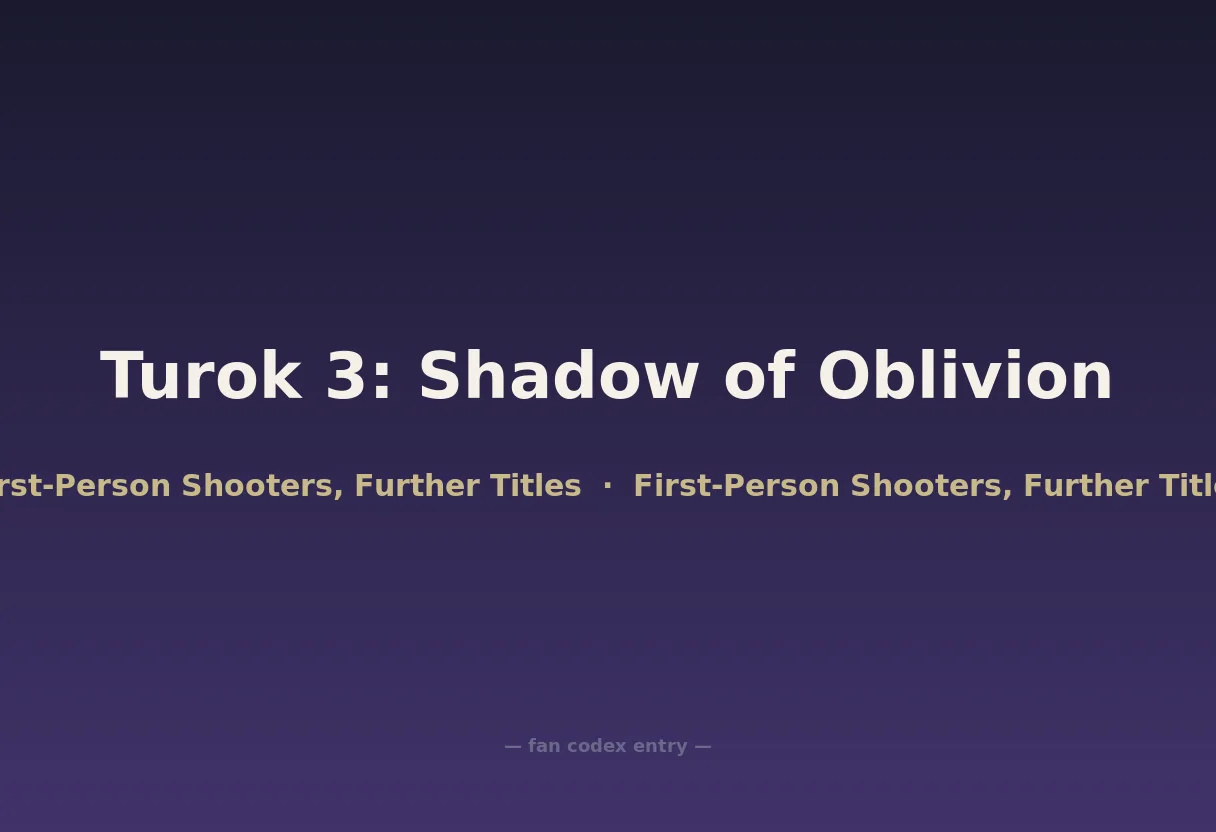 Turok 3: Shadow of Oblivion