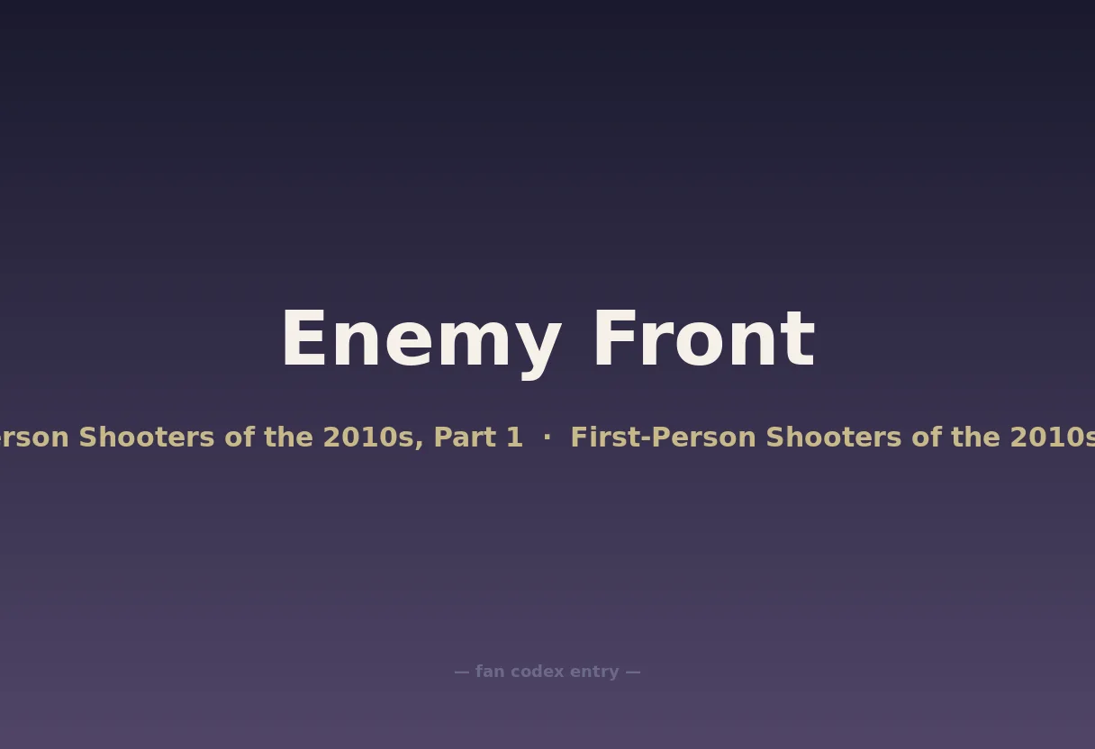 Enemy Front