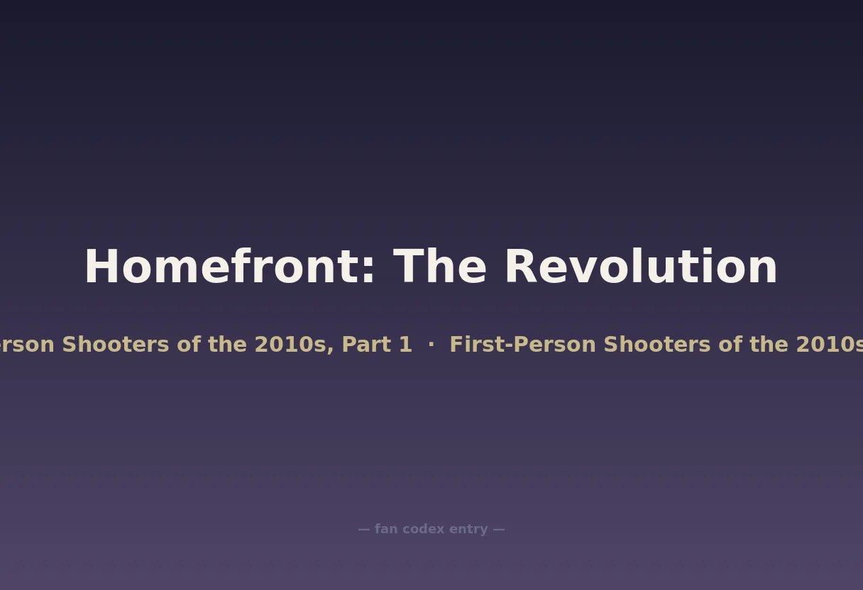 Homefront: The Revolution
