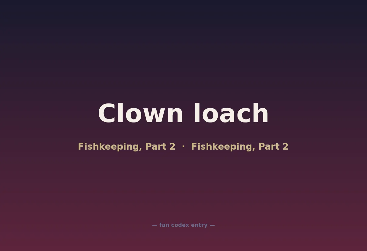 Clown loach