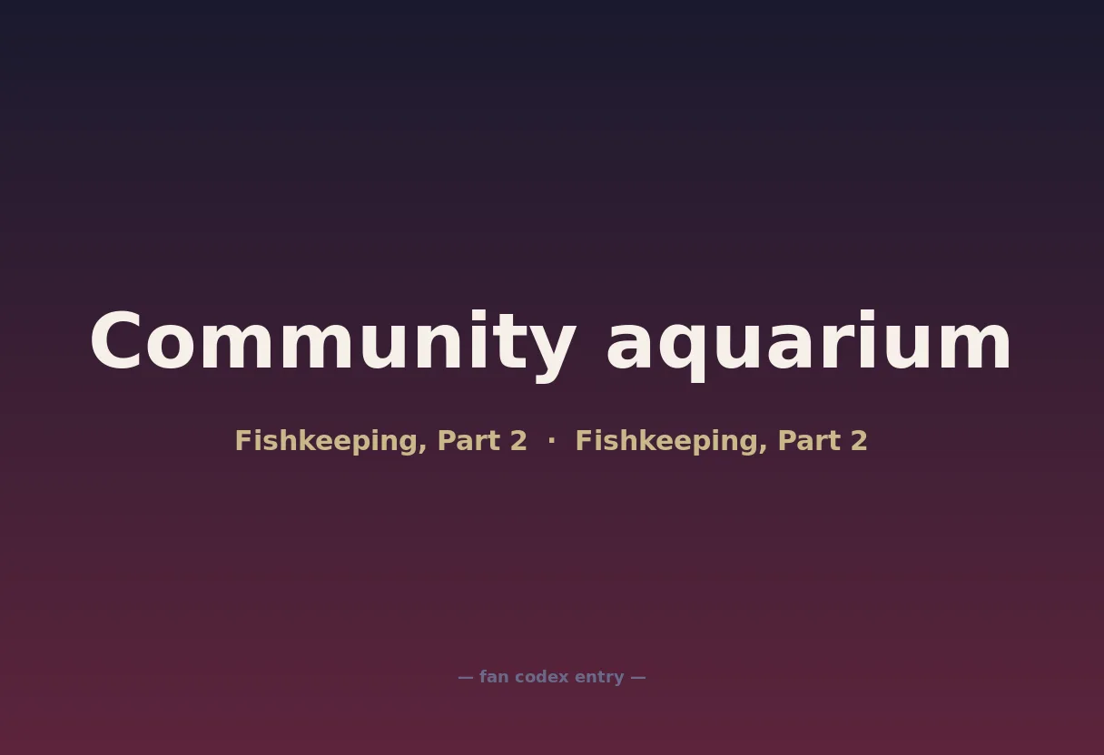 Community aquarium