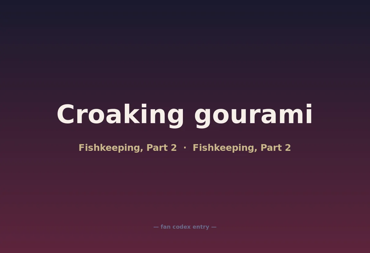 Croaking gourami