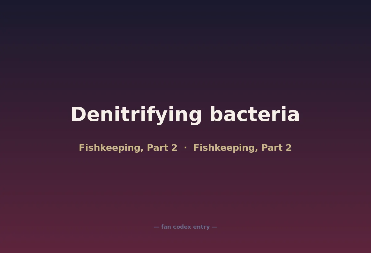 Denitrifying bacteria