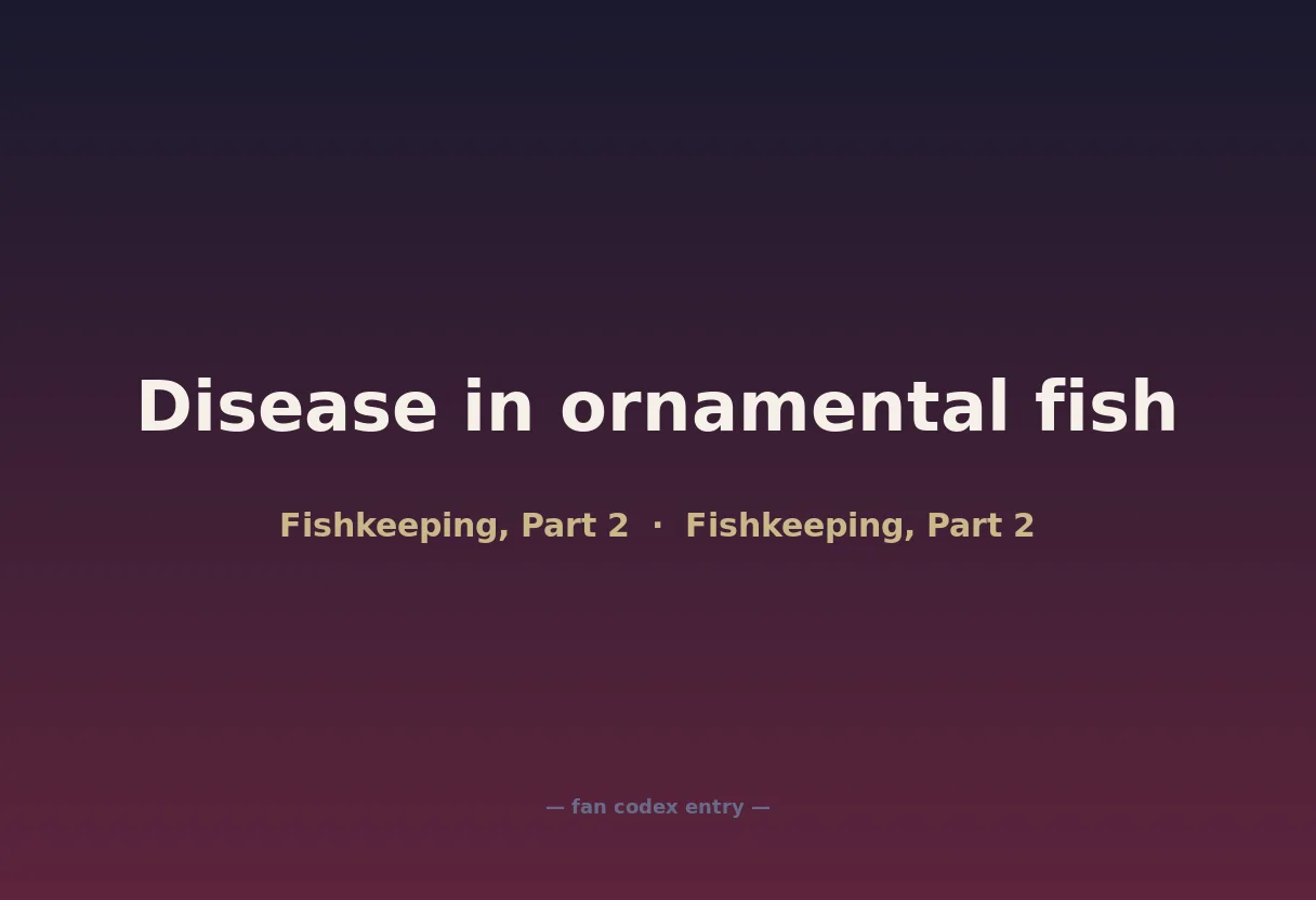 Disease in ornamental fish
