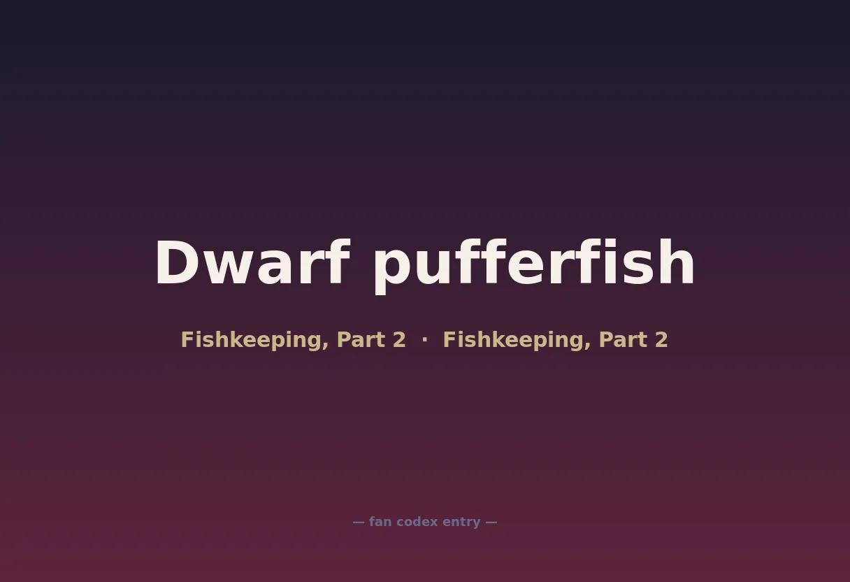 Dwarf pufferfish