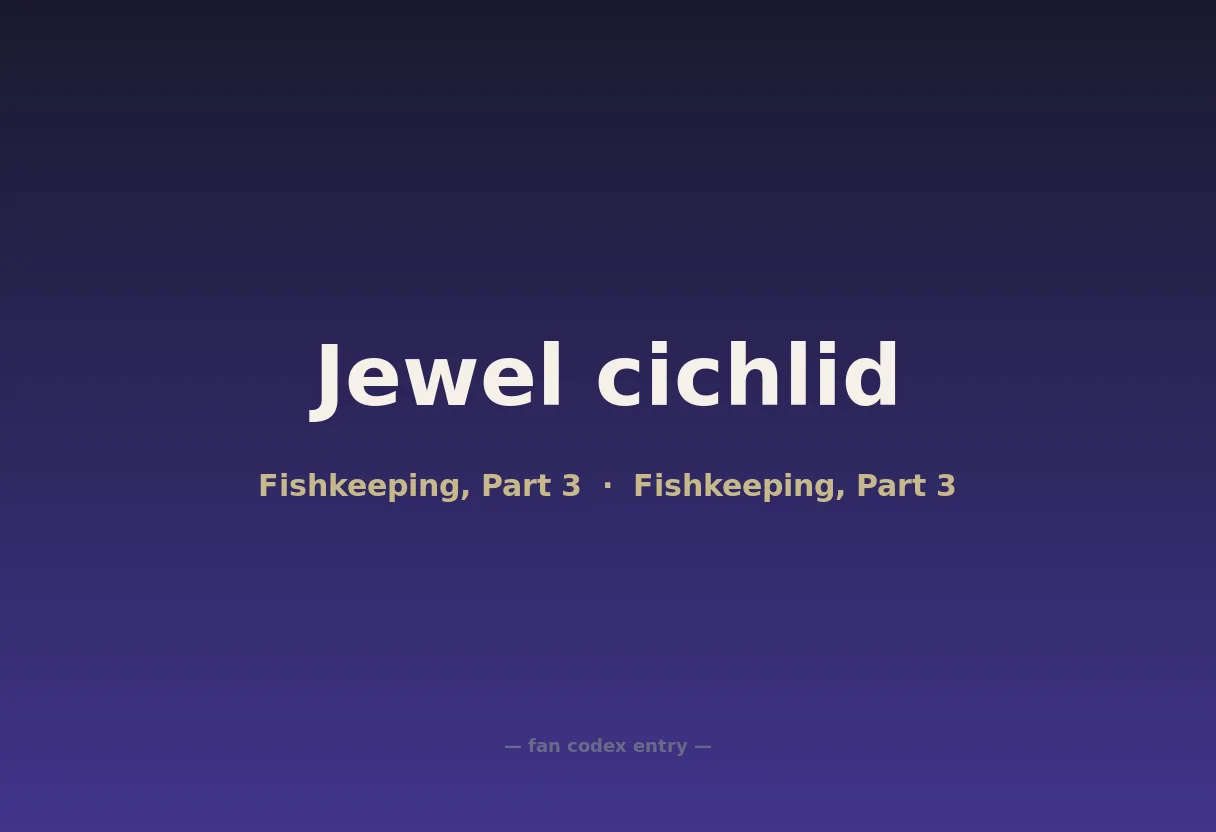 Jewel cichlid