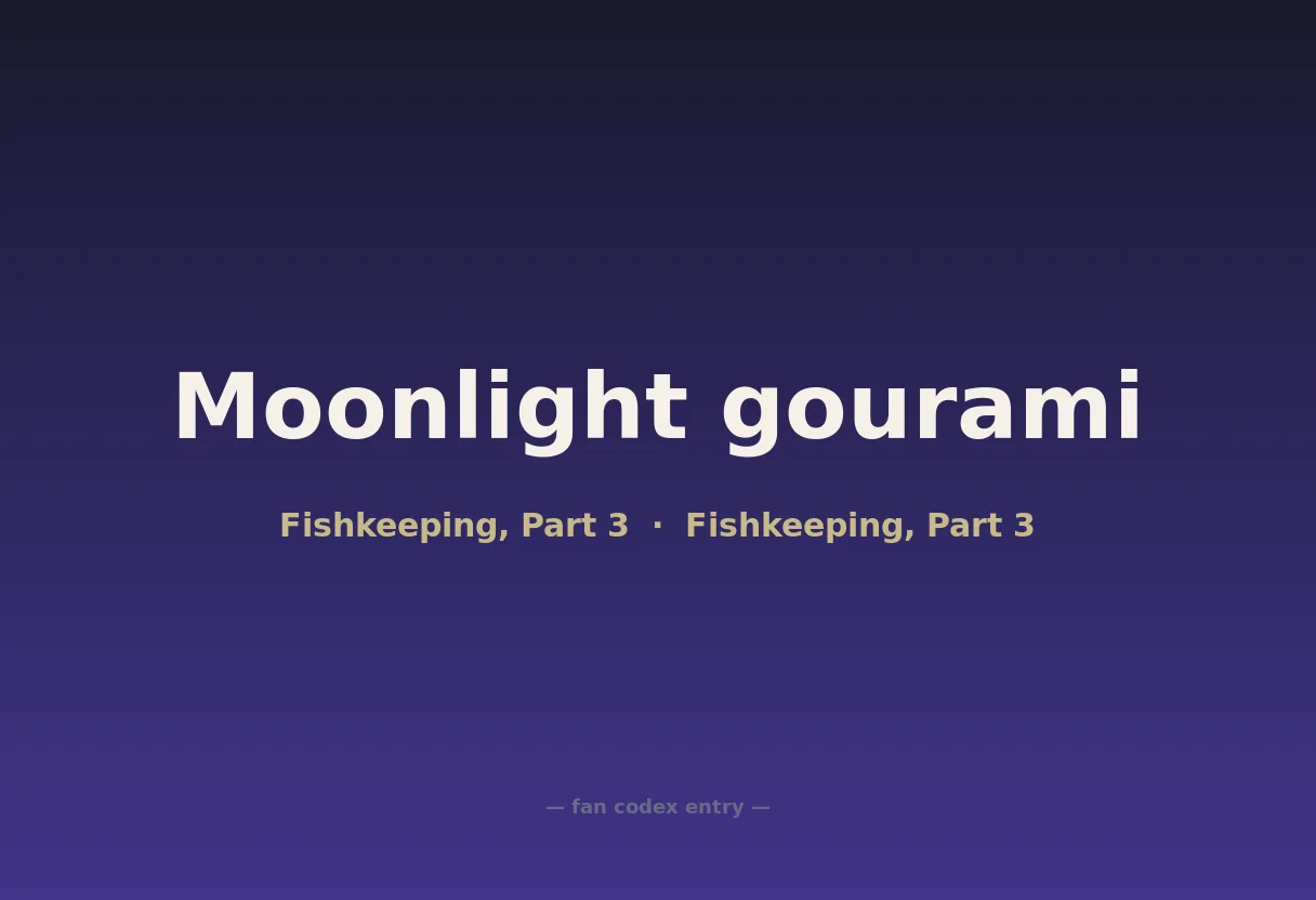 Moonlight gourami