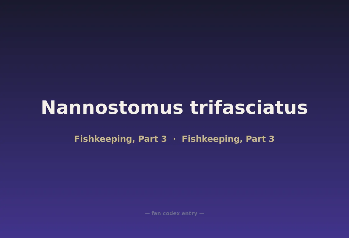 Nannostomus trifasciatus
