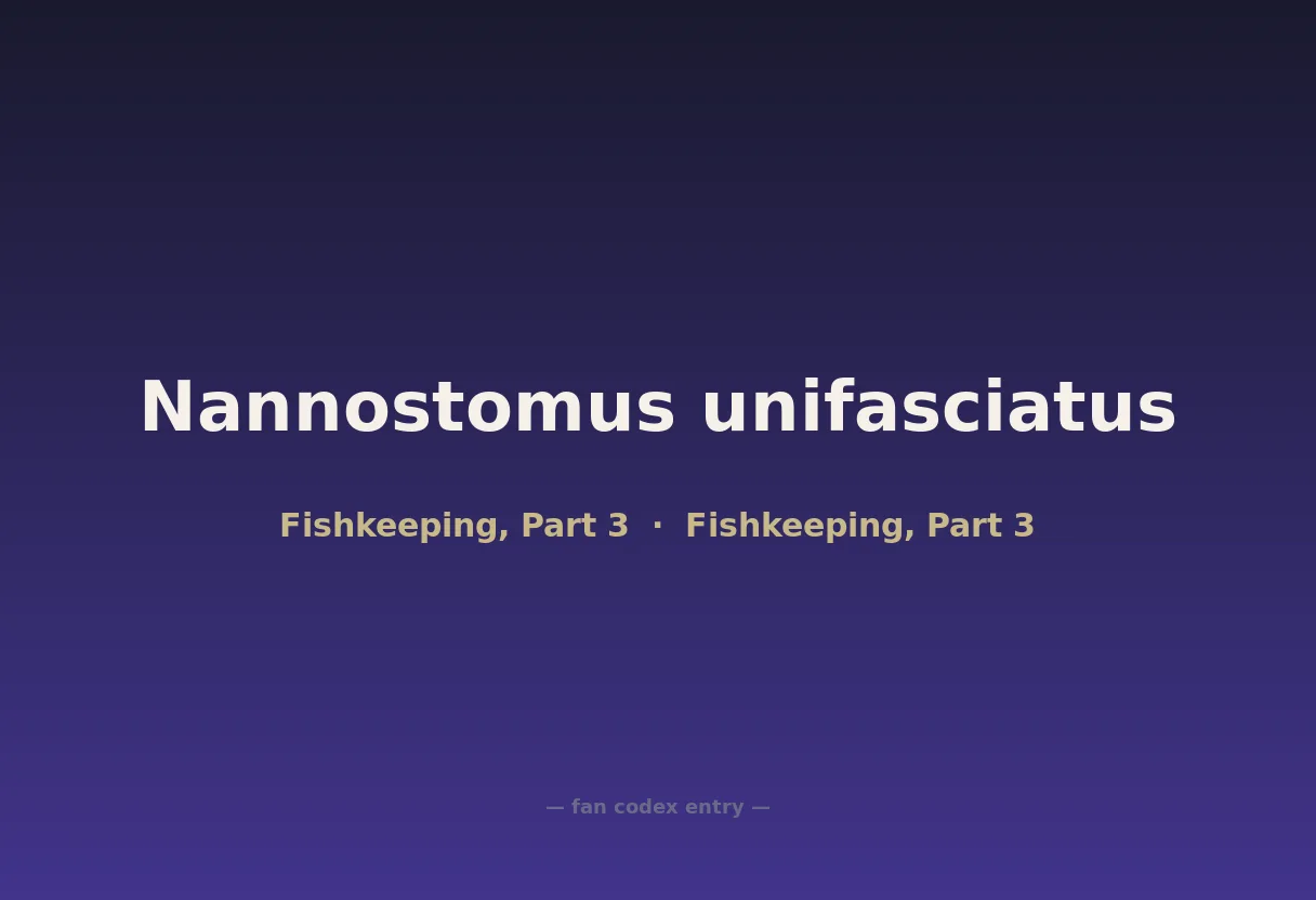 Nannostomus unifasciatus