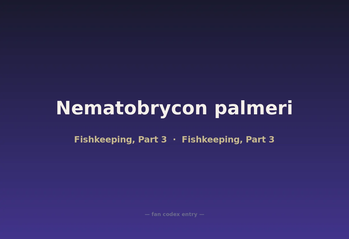 Nematobrycon palmeri