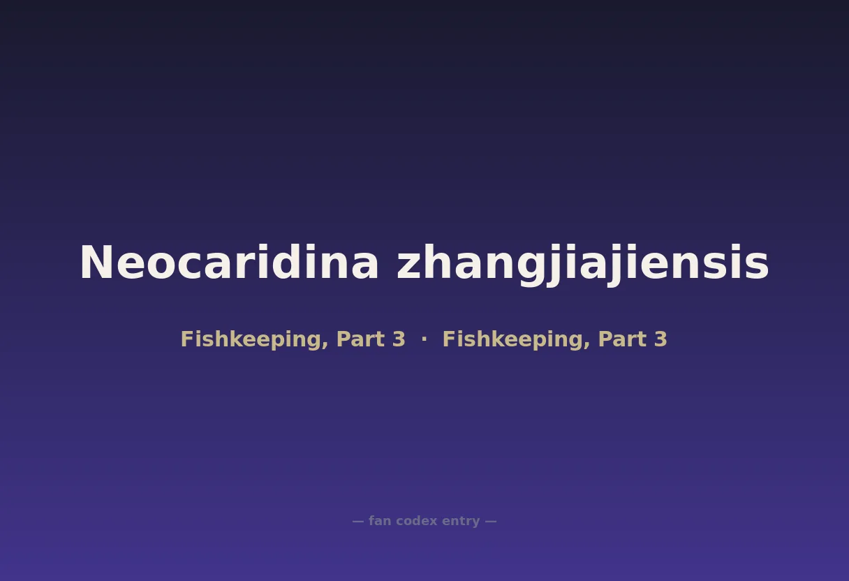 Neocaridina zhangjiajiensis