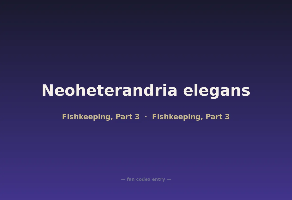 Neoheterandria elegans