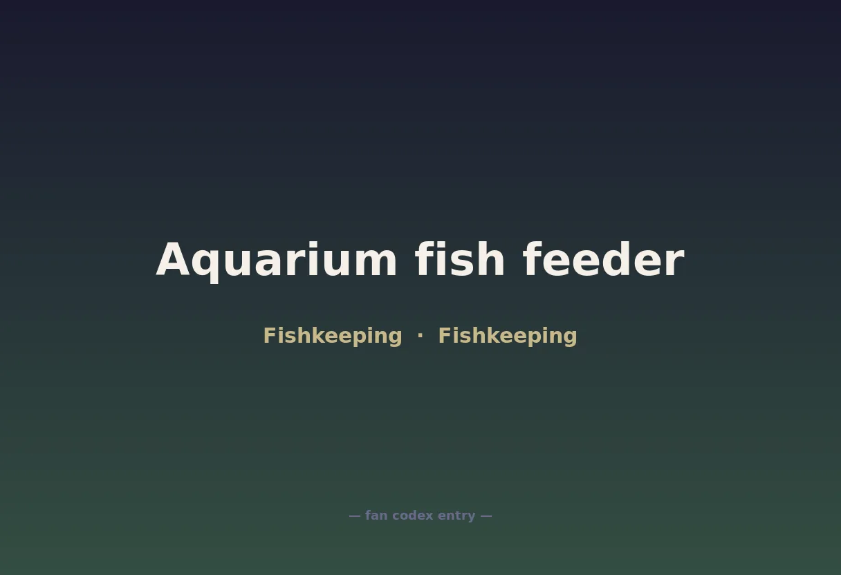 Aquarium fish feeder