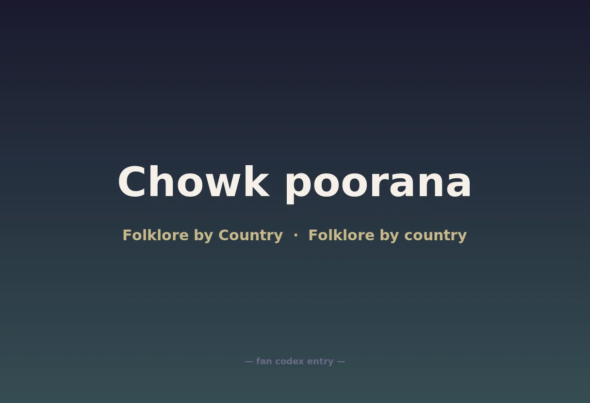 Chowk poorana