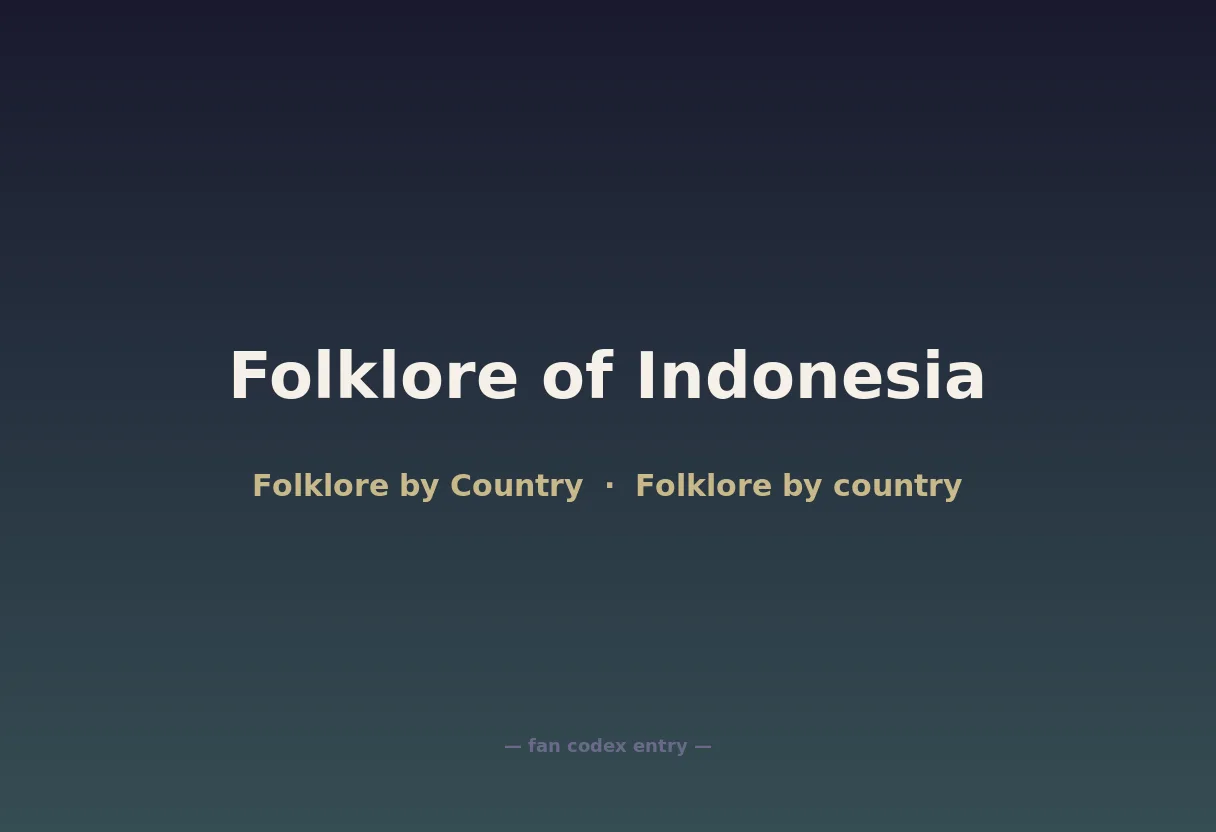 Folklore of Indonesia