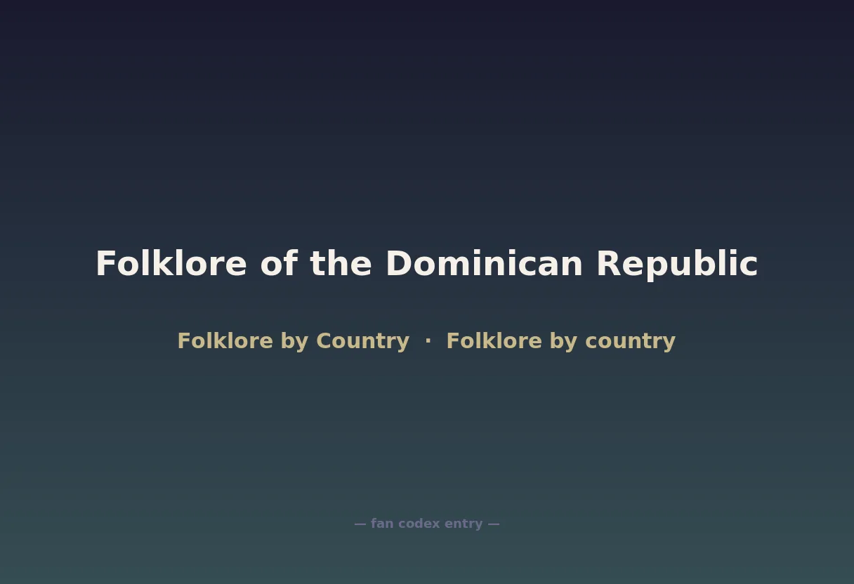 Folklore of the Dominican Republic