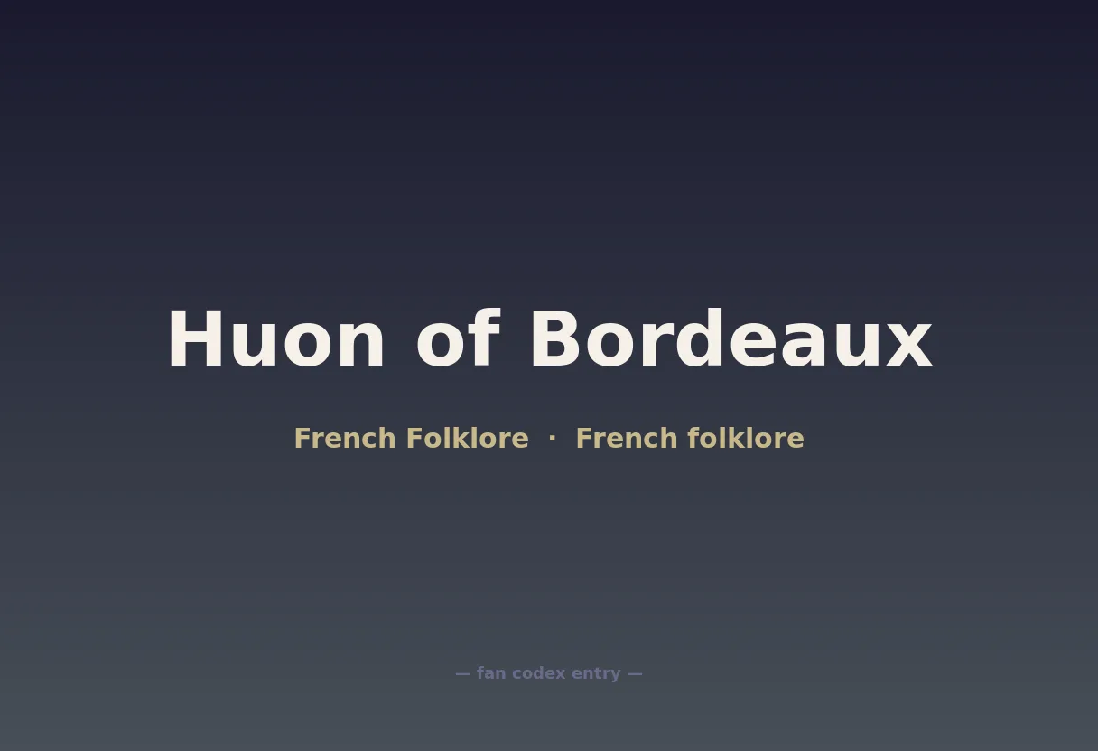 Huon of Bordeaux