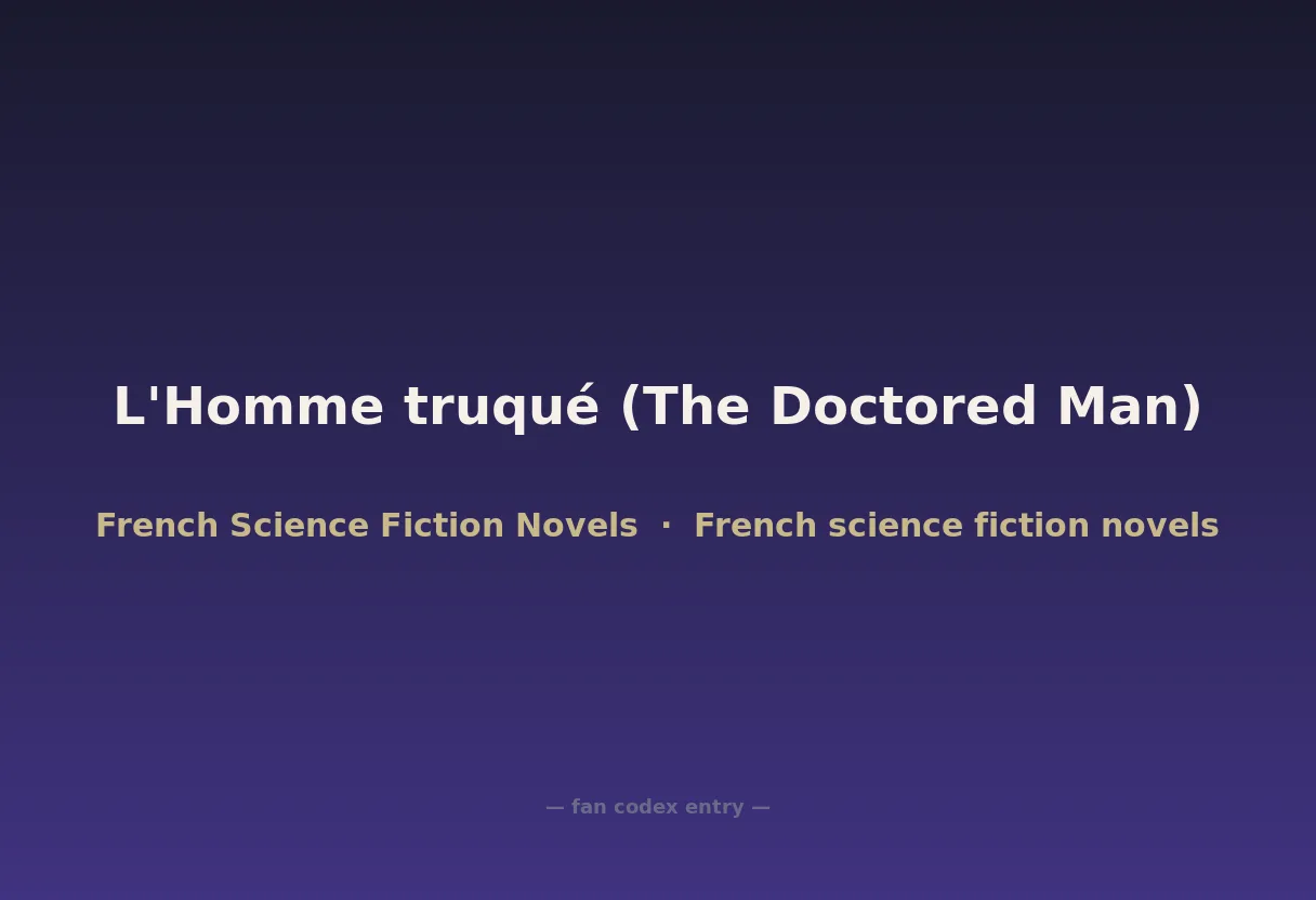 L'Homme truqué (The Doctored Man)