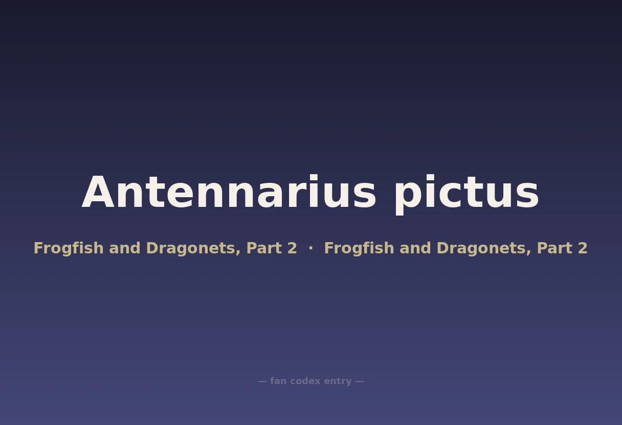 Antennarius pictus