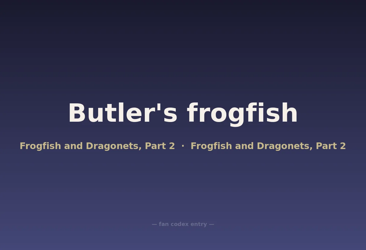 Butler's frogfish